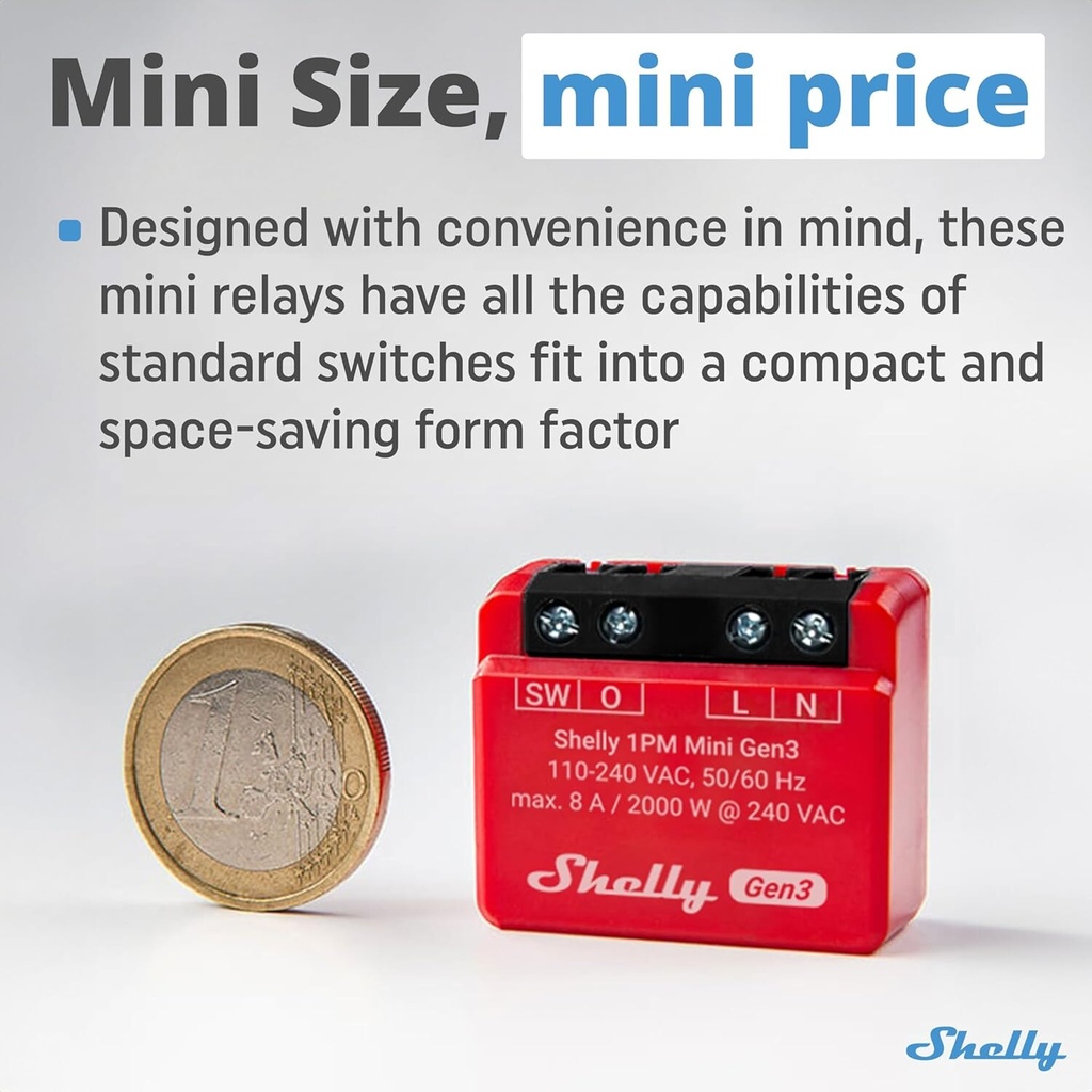Shelly 1PM Mini Gen3 (2-pack) - Image 2